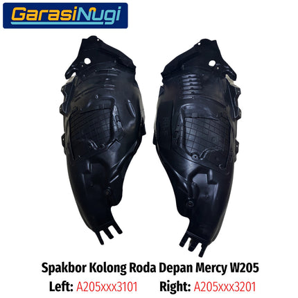 Front Fender Mercy W205 Spakbor Dalam Roda Depan Wheel Housing Covering Karpet Lumpur C200