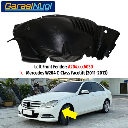 Front Fender Mercy W204 Spakbor Dalam Roda Depan Wheel Housing Covering Karpet Lumpur C180 C200