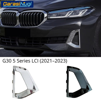 Cover Chrome BMW G30 LCI Luxury Line List Krom Saluran Udara Bemper Depan 520 540