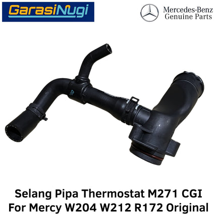 Selang Pipa Thermostat M271 CGI Mercedes W204 W212 R172 Sambungan Waterpump Hose Original C180 C200 E200 E250