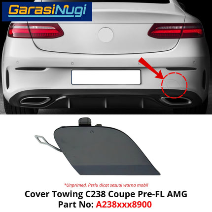 Cover Towing Mercy C238 Coupe Bumper Tow Tutup Lubang Derek E300