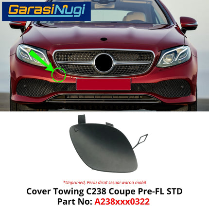 Cover Towing Mercy C238 Coupe Bumper Tow Tutup Lubang Derek E300