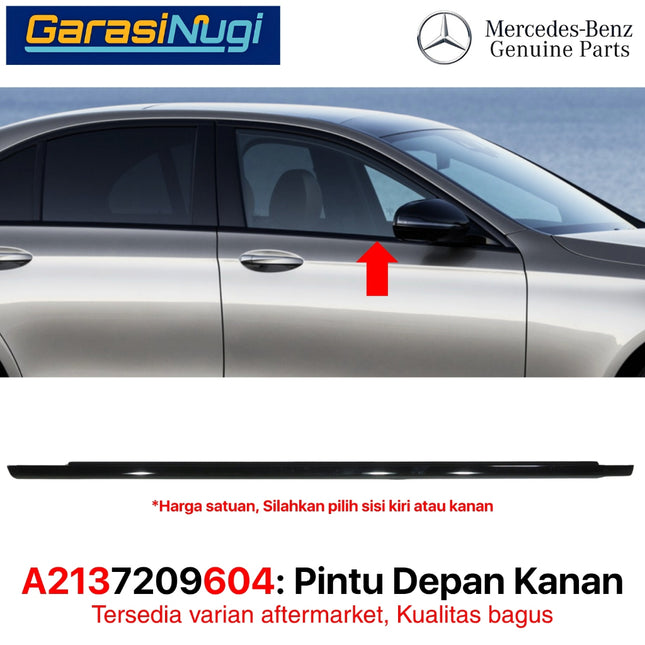 Door Strip For Mercy W213 List Cover Black Pintu Belakang Pelindung Weatherstrip Hitam E200