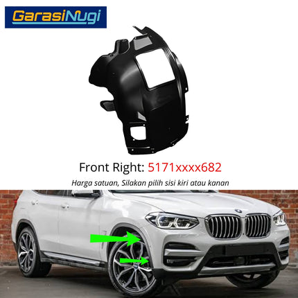 Cover Front Fender BMW G01 G02 G08 Penutup Spakbor Roda Depan Wheel Arch Penutup Lumpur X3 X4