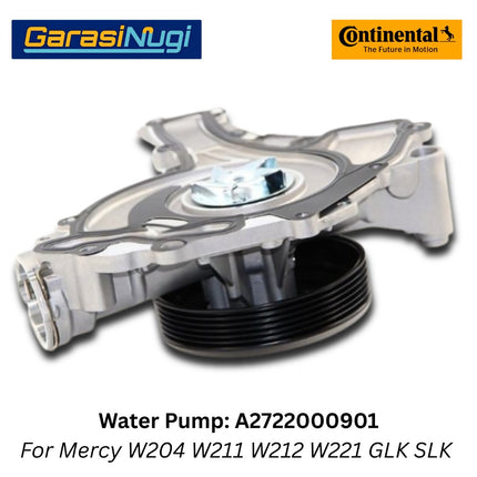 CONTINENTAL Water Pump Mercy W204 W211 W212 Mesin M272 Pompa Air Mercedes Original C200 E300