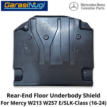 Rear-End Floor Deck W213 W257 Underbody Shield Cover Pelindung Kolong Belakang Mercedes E200 E300 CLS