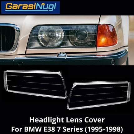 Mika Headlight For BMW E38 Pre-LCI Lens Kaca Cover Lampu Depan 735 (1995-1998)