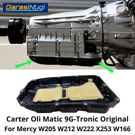 Carter Oli Transmisi Mercedes W205 W212 W222 Bak Filter Matic 9G-Tronic Original C200 E200