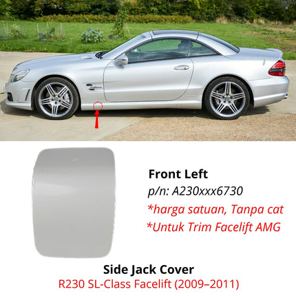 Mercedes R230 Side Jack Point Dongkrak Cover Tutup Samping Original Mercy SL500 SL350