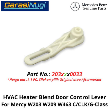 HVAC Heater Blend Mercy W203 W209 W463 Door Control Lever Tuas Kontrol Pintu Pencampur Pemanas C200 CLK