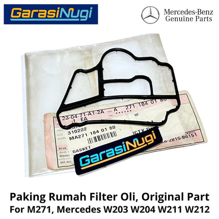 Paking Rumah Filter Oli Mercedes W203 W204 W211 W212 Seal Oil Gasket Original Mesin M271 C180 C200
