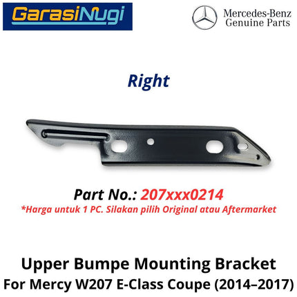 Front Upper Bumper Mercy W207 Mounting Bracket Cover Penyangga Penutup Bemper Depan Mercedes E250 (2010–2017)