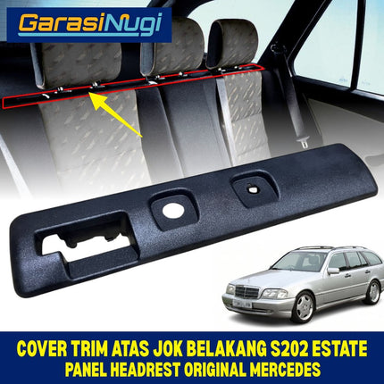 Cover Headrest Mercedes S202 Panel Trim Sandaran Kepala Jok Belakang Original C180 C200 Estate Wagon