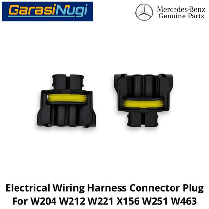 2-Pin Electrical Wiring Mercy W204 W212 W117 X156 Harness Connector Plug Konektor Kabel Lampu Kabut Depan Mercedes C200 E200 CLA