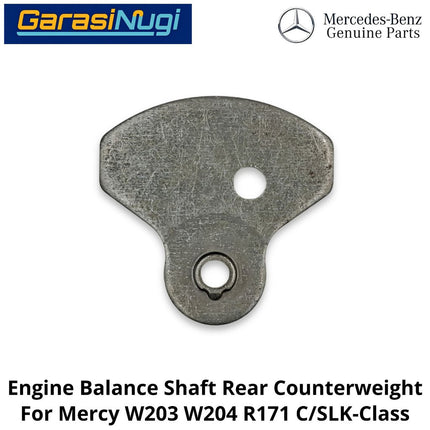 Engine Balance Mercy W203 W204 R171 Shaft Rear Counterweight Pemberat Belakang Poros Penyeimbang Mesin Mercedes C200 SLK