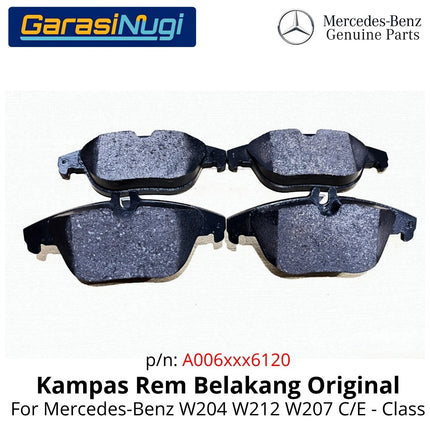 Kampas Rem Belakang Mercedes W204 W212 W207 Rear Brake Pads Kit Original 0064206120 C180 C200 E200