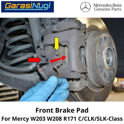 Front Brake Pads Mercy W203 W208 R171 Kampas Rem 0034202820 Depan C200 CLK SLK