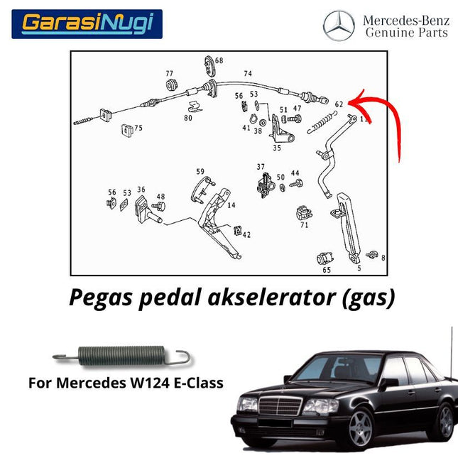 Spring For Mercy W124 Pegas Pedal Akselerator Gas Control Throttle E230