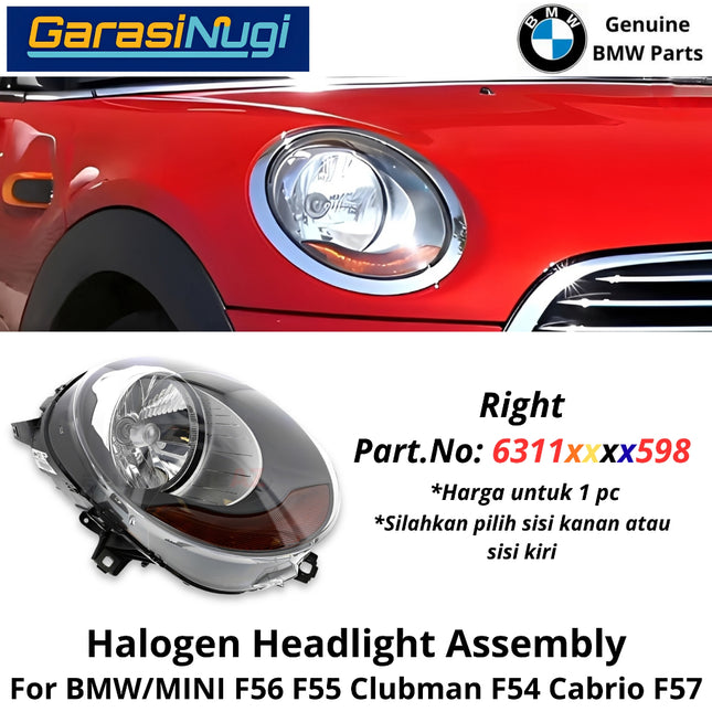 Headlamp For BMW MINI F56 F55 F54 F57 Headlight Front Lighting Lampu Depan Clubman Cabrio 2013-2021