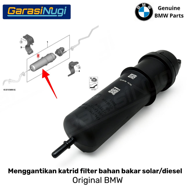 BMW G20 G11 G01 Fuel Filter Catridge Saringan Bahan Bakar Diesel B47 B57 Original