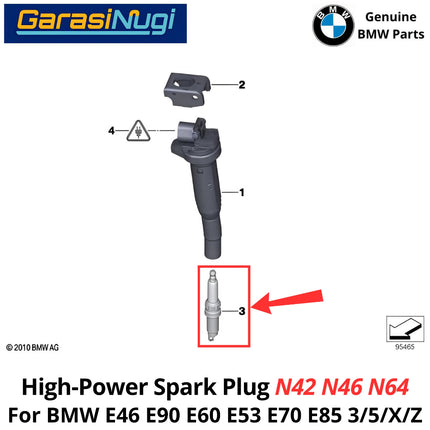 High-Power For BMW E81 E46 E90 E84 E70 Spark Plug Busi Mesin Original 12122158252 120 320 X1 X5