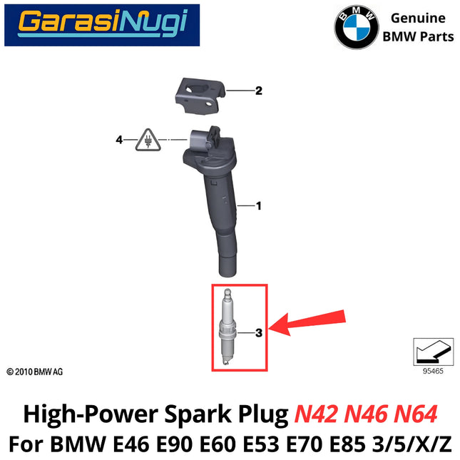 High-Power For BMW E81 E46 E90 E84 E70 Spark Plug Busi Mesin Original 12122158252 120 320 X1 X5