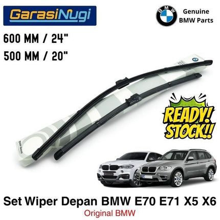 Wiper Frameless BMW E70 E71 Kaca Depan Original Part Setir Kanan RHD Sepasang X5 X6