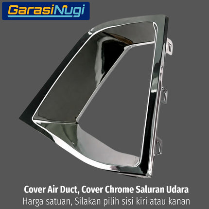 Cover Chrome BMW G30 LCI Luxury Line List Krom Saluran Udara Bemper Depan 520 540