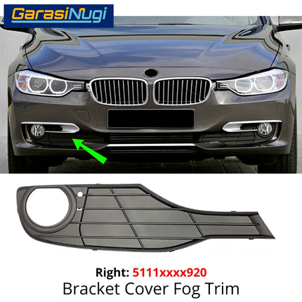 Fog Light Trim For BMW F30 Pre-LCI Luxury Modern Line Chrome Bumper Lampu Kabut Grill 320 328