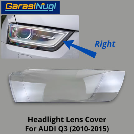 Mika Headlight AUDI Q3 Lens Kaca Cover Lampu Depan 2010-2015