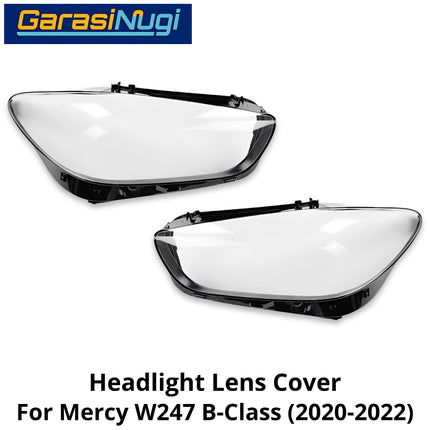 Mika Headlight Mercy W247 Lens Kaca Cover Lampu Depan Mercedes-Benz B200 2020-2022