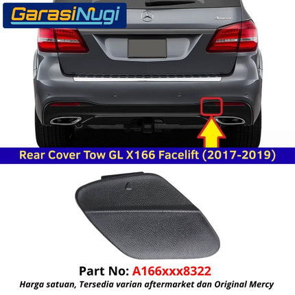 Cover Towing Mercedes X166 Rear Tow Penutup Lubang Derek Bemper Belakang GL 2012 - 2019