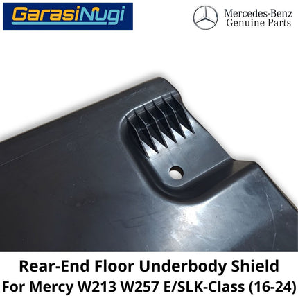 Rear-End Floor Deck W213 W257 Underbody Shield Cover Pelindung Kolong Belakang Mercedes E200 E300 CLS