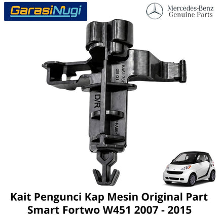 Kait Pengunci Kap Mesin Smart Fortwo W451 Hood Latch Original 2007 - 2015