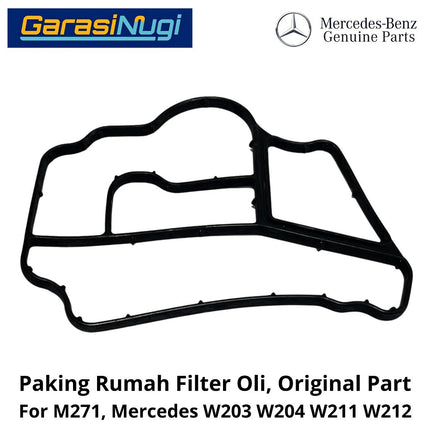 Paking Rumah Filter Oli Mercedes W203 W204 W211 W212 Seal Oil Gasket Original Mesin M271 C180 C200