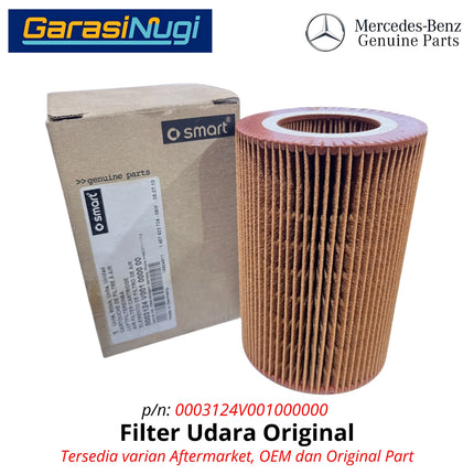 Filter Udara Smart Fortwo 450 Air Filter Cartridge Saringan Mesin Original 0003124V001 1998 - 2007