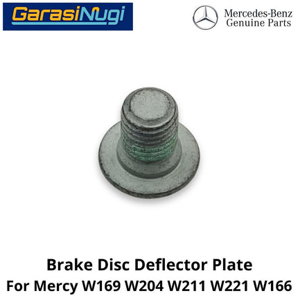Brake Disc Mercy W169 W204 W211 W166 Screw Deflector Plate Sekrup Cakram Rem Mercedes A150 C200 E200