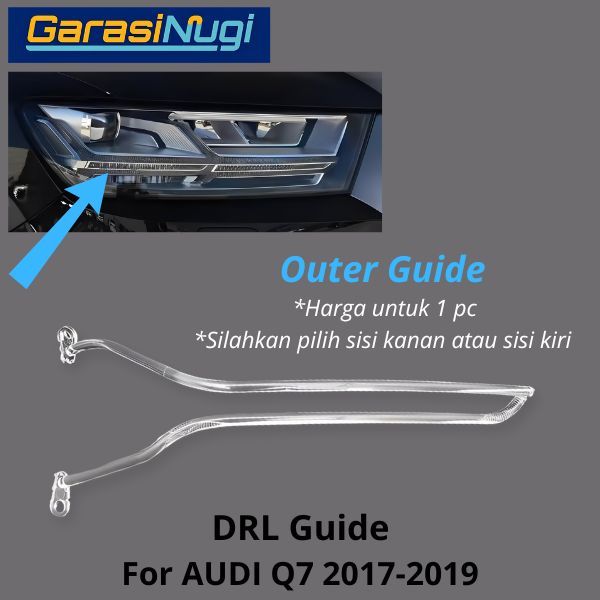 DRL Guide AUDI Q7 Tube Angel Eyes LED Lampu Senja 2017-2019