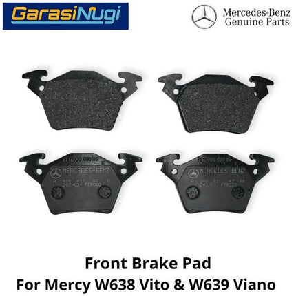 Front Brake Pads Mercy W638 W639 Kampas Rem 0004214210 Depan Vito Viano