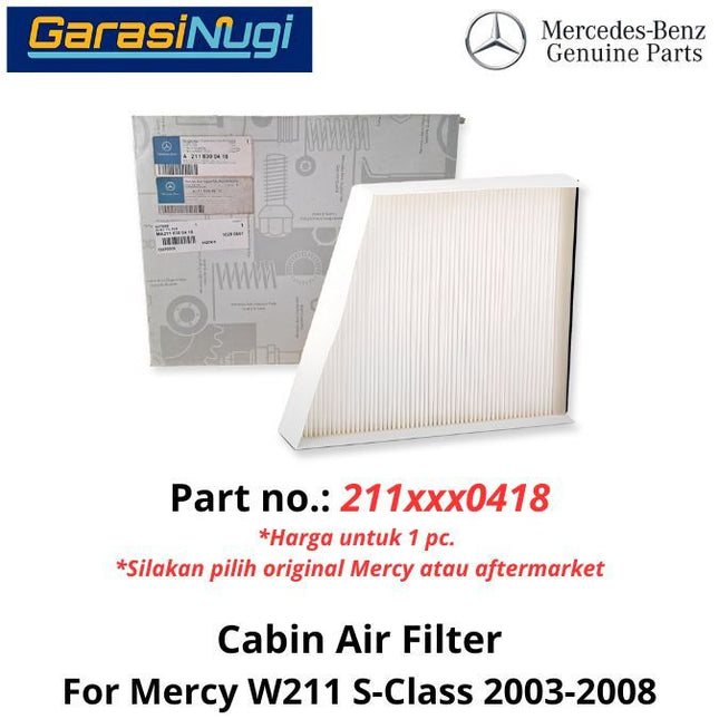 Cabin Air Mercy W211 Filter Saringan AC Kabin Mercedes E240 2003-2008