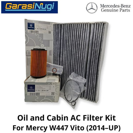 Oil and Cabin AC  Mercy W2447 Filter Kit Saringan Oli dan AC Kabin Set 4478352000 Vito