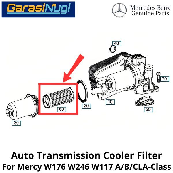 Auto Transmission Mercy W176 W246 W117 Cooler Filter Saringan Oli Transmisi A200 B180 CLA