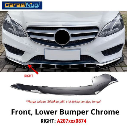 Front Lower Bumper Mercy W207 Facelift List Penutup Chrome Molding Trim E250