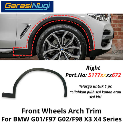 Wheel Arch For BMW G01 G08 G02 Fender Trim Cover Penutup Lengkungan Roda Depan X3 iX3 X4 Series