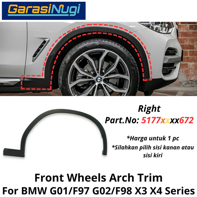 Wheel Arch For BMW G01 G08 G02 Fender Trim Cover Penutup Lengkungan Roda Depan X3 iX3 X4 Series