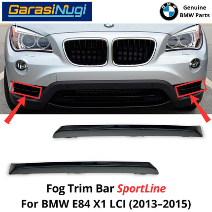 Fog Trim For BMW E84 LCI Bar Front Bumper Strip Bemper Depan Bawah X1 2013-2015
