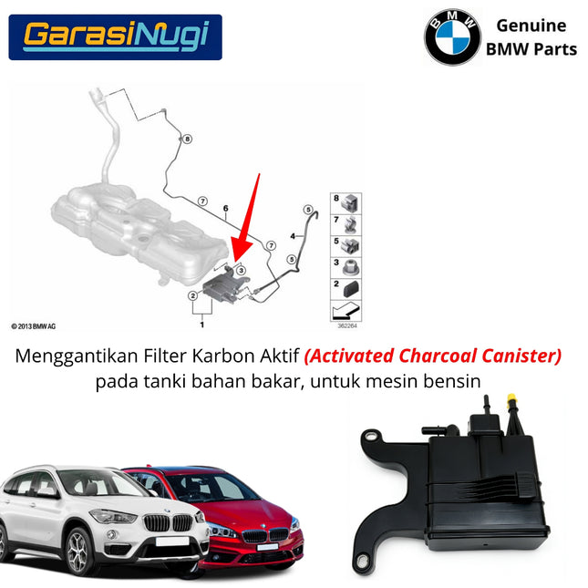 Filter Arang For BMW F45 F48 MINI Activated Charcoal Saringan Tanki Bahan Bakar 215 X1