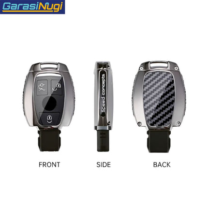 Key Case For Mercedes W212 Sarung Kunci Metal Gun Carbon Short Keychain