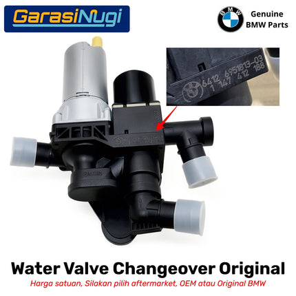 Water Valve Changeover BMW E90 Kran Pengubah Katup Heater AC Original 64126951813