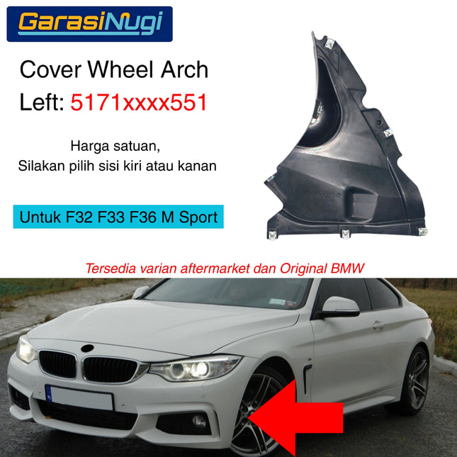 Spakbor Kolong Roda Depan BMW F32 F33 F36 Front Wheel Arch Cover Fender Liner 428 440